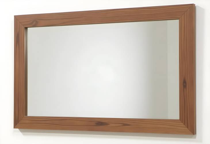 Full Length Wooden Mirror with Modern Boho Design